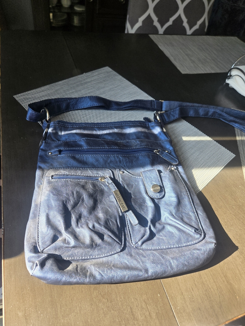 Rosetti Navy Blue Crossbody Messenger Bag